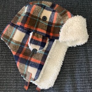 Flannel boys trapper beanie